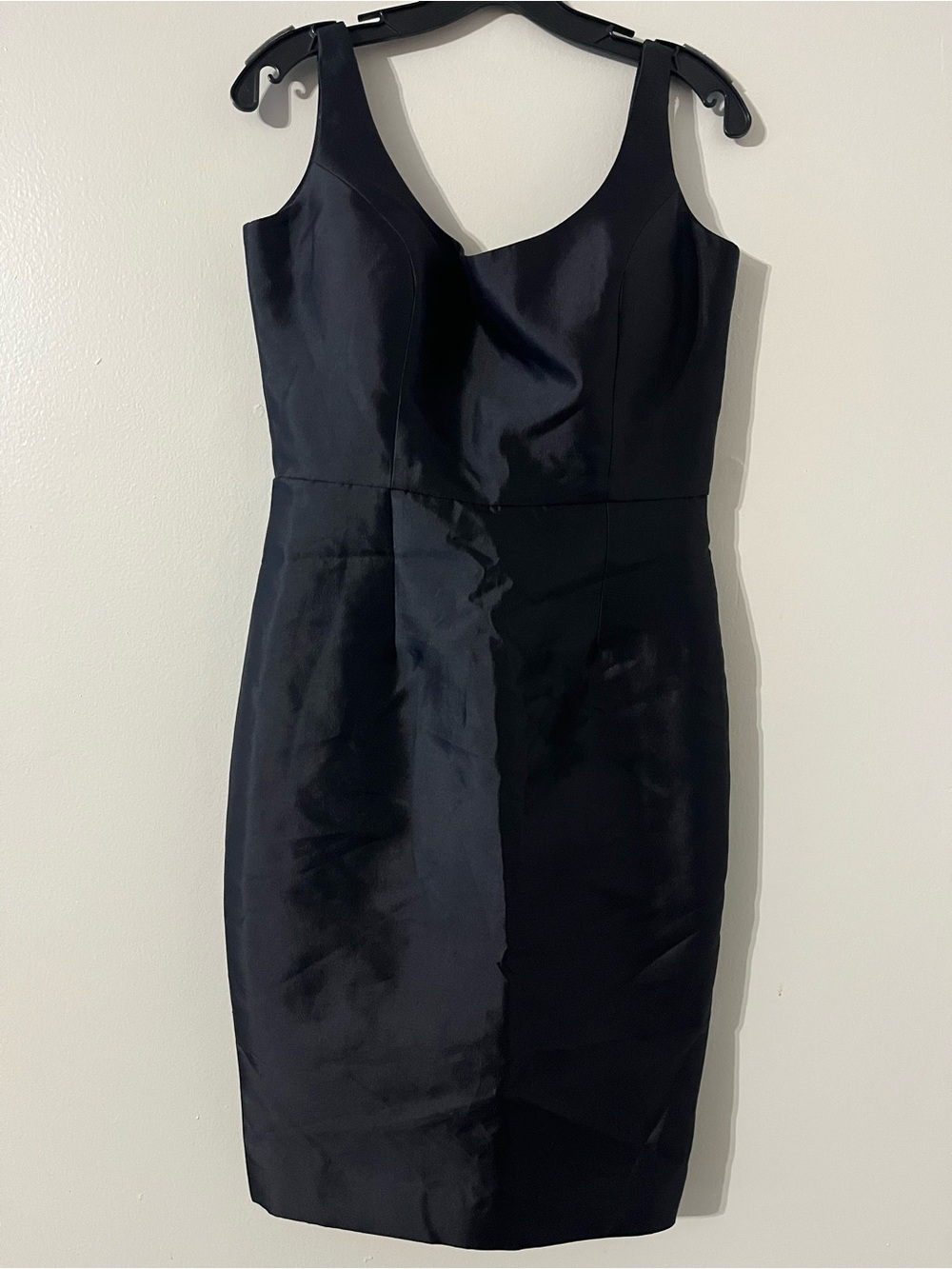 Wayne Clark Vintage Black Taffeta Low Back Cocktail Dress Size 8